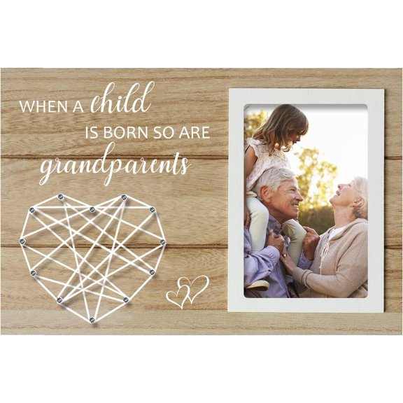 MDF Photo Frame Rectangle Tan Heart Pattern 200x300mm DIY