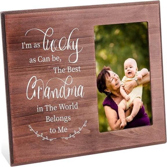 MDF Photo Frames Glass Display Pictures for Tabletop Display Frame Rectangle with Word Saddle Brown 19.5x25.4x1.35cm