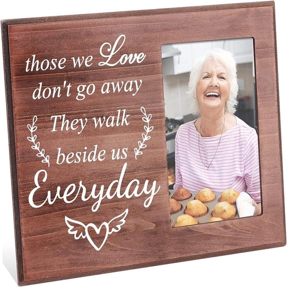 MDF Photo Frames for Tabletop Display Photo Frame Rectangle with Word Wing Pattern 195x254x12mm