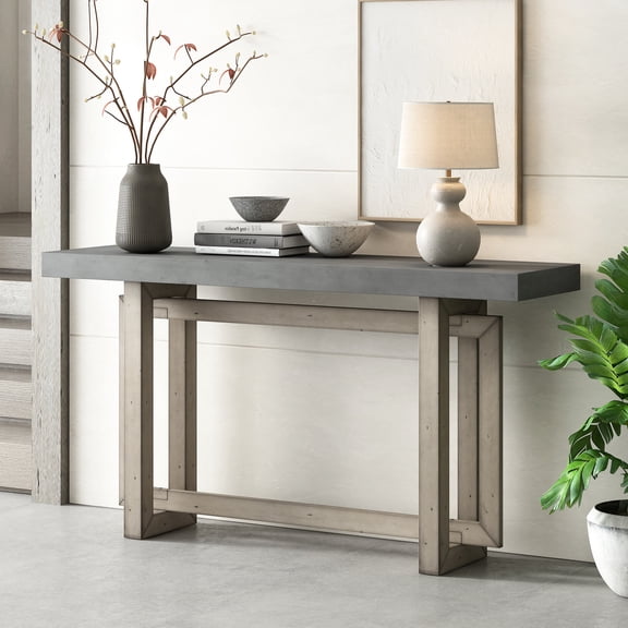MDF & Pine Table - Clean Design & Gray Color - Primary Living Spaces - Decorative Centerpiece