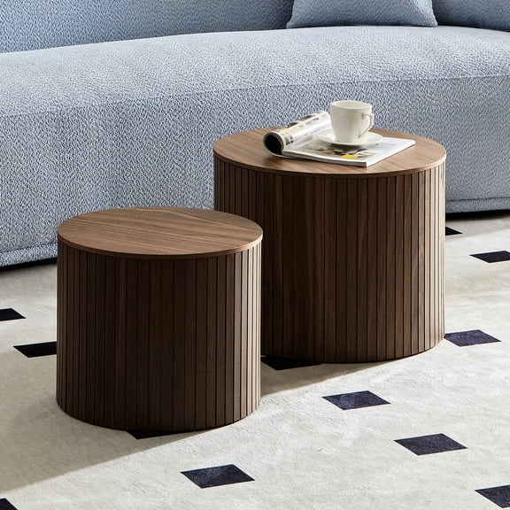 MDF Round Table Set / Use as Footstool or Chair in Bedroom