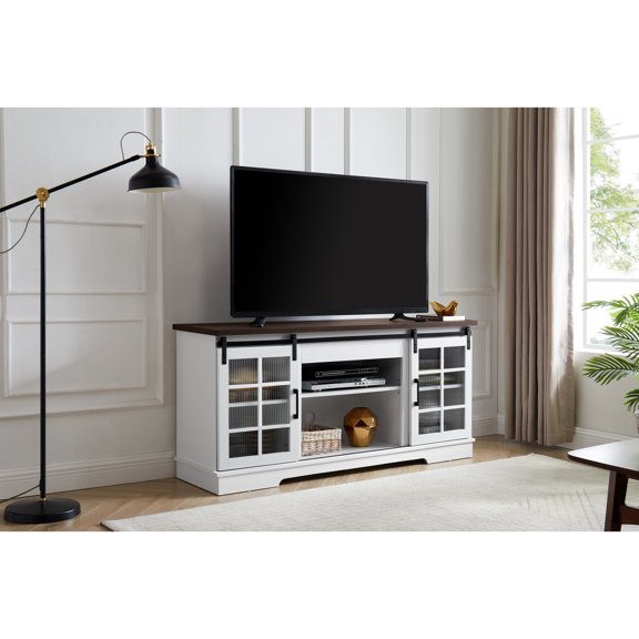 MDF TV Cabinet with 3 Shelves for 65" TVs / Simple Cable Management at Back