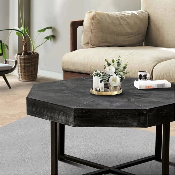 MDF Tabletop - Vintage Craftsmanship - Coffee and End Tables - Stable with Crossed Legs