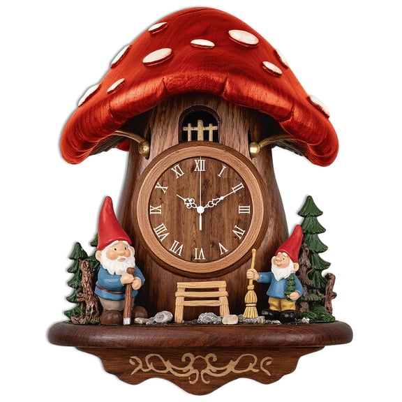 MDF Wall Clock for Home Living Room Bedroom Decoration Mushroom 321x410mm