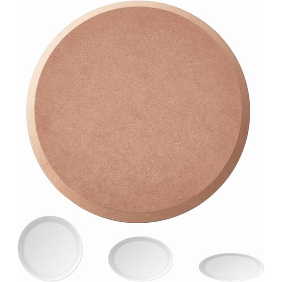 MDF Wood Boards Ceramic Clay Drying Board Ceramic Making Tools Flat Round Tan 29.9x1.55cm DIY