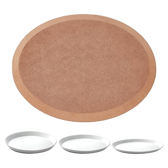 MDF Wood Boards Ceramic Clay Drying Board Ceramic Making Tools Oval Tan 24.9x18.9x1.5cm for DIY