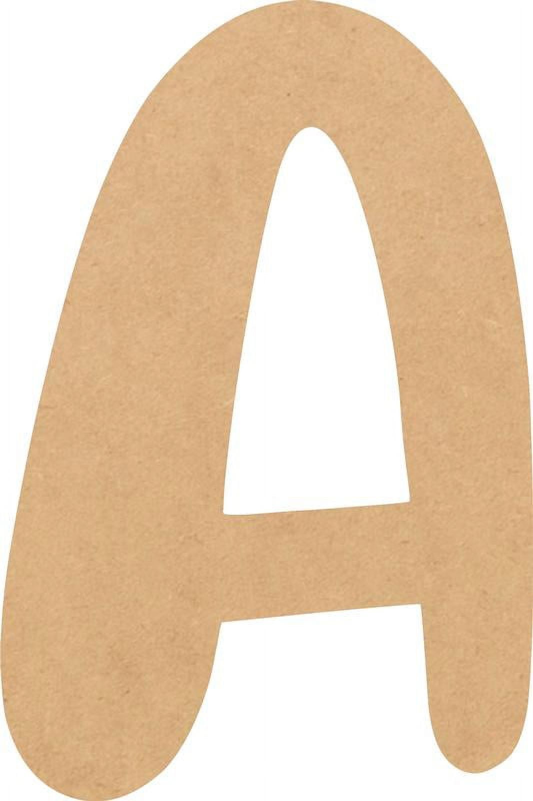 MDF Wood Letter A Craft, Paintable 14'' Tall Paintable, DIY Bright ...
