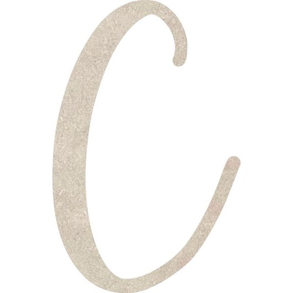 MDF Wood Letter C Craft, Paintable 14'' Tall Paintable, DIY Cailyn Bloom Script Font