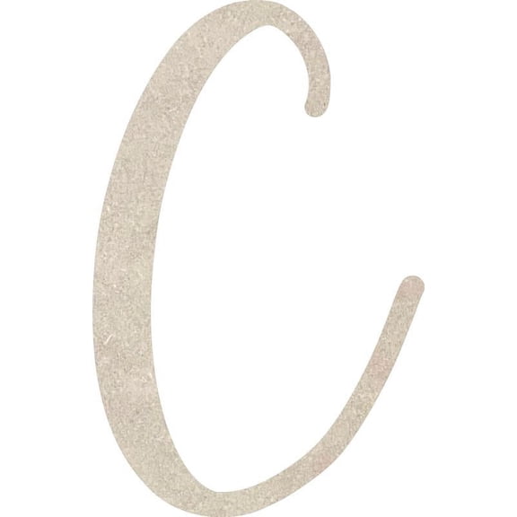 MDF Wood Letter C Craft, Paintable 16'' Tall Paintable, DIY Cailyn Bloom Script Font