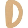 thumbnail image 1 of MDF Wood Letter D Craft, Paintable 16'' Tall Paintable, DIY Bright Orchid Script Font, 1 of 5