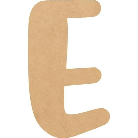 MDF Wood Letter E Craft, Paintable 8'' Tall Paintable, DIY Bright Orchid Script Font