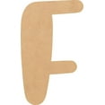 thumbnail image 1 of MDF Wood Letter F Craft, Paintable 4'' Tall Paintable, DIY Bright Orchid Script Font, 1 of 3
