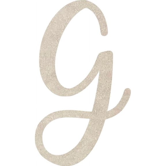 MDF Wood Letter G Craft, Paintable 6'' Tall Paintable, DIY Cailyn Bloom Script Font
