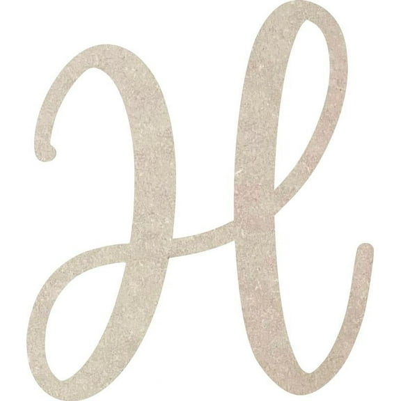MDF Wood Letter H Craft, Paintable 8'' Tall Paintable, DIY Cailyn Bloom Script Font