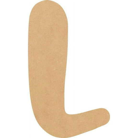 MDF Wood Letter L Craft, Paintable 4'' Tall Paintable, DIY Bright Orchid Script Font