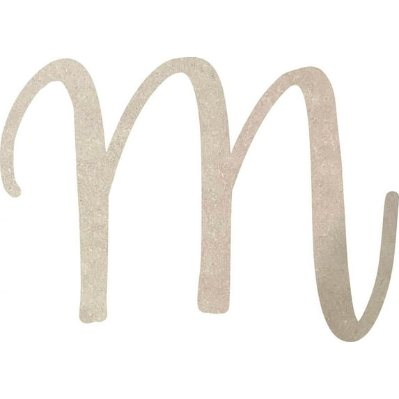 MDF Wood Letter M Craft, Paintable 8'' Tall Paintable, DIY Cailyn Bloom Script Font
