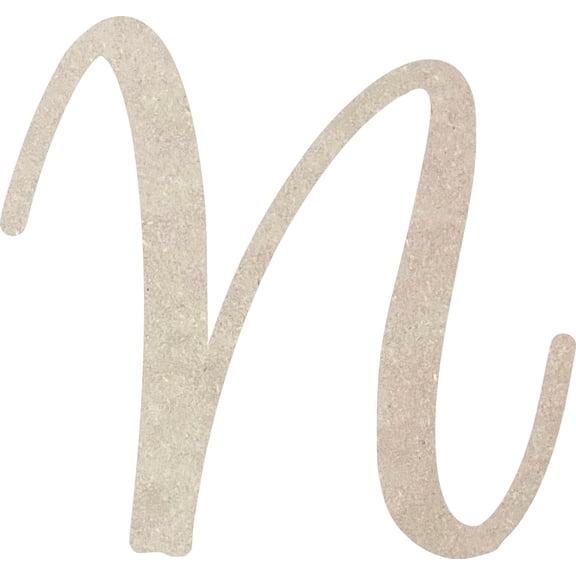 MDF Wood Letter N Craft, Paintable 16'' Tall Paintable, DIY Cailyn Bloom Script Font