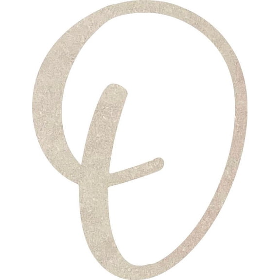 MDF Wood Letter O Craft, Paintable 4'' Tall Paintable, DIY Cailyn Bloom Script Font