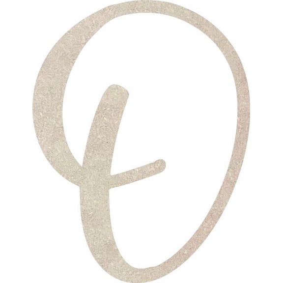 MDF Wood Letter O Craft, Paintable 6'' Tall Paintable, DIY Cailyn Bloom Script Font