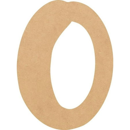 MDF Wood Letter O Craft, Paintable 8'' Tall Paintable, DIY Bright Orchid Script Font