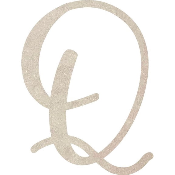 MDF Wood Letter Q Craft, Paintable 15'' Tall Paintable, DIY Cailyn Bloom Script Font