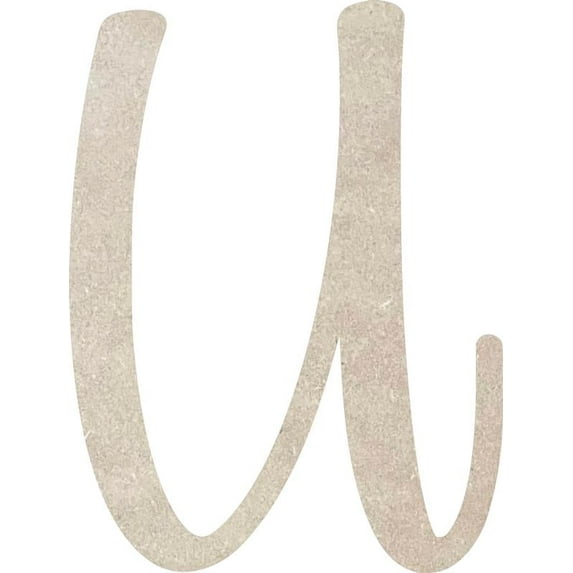 MDF Wood Letter U Craft, Paintable 14'' Tall Paintable, DIY Cailyn Bloom Script Font