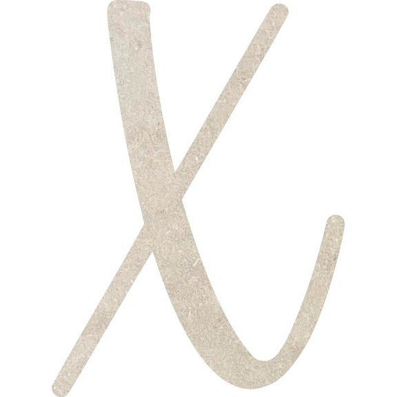 MDF Wood Letter X Craft, Paintable 4'' Tall Paintable, DIY Cailyn Bloom Script Font
