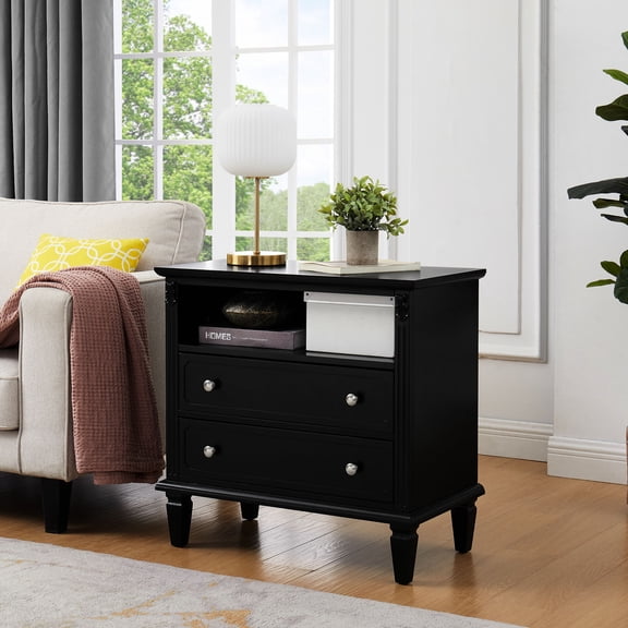 MDF and Solid Wood Dresser with Open Shelf / Store CPAP Supplies & Organize Room