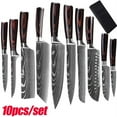 thumbnail image 1 of MDHAND 10PCS Kitchen Knife Set , Chef Knife Sets Stainless Steel for Professional Chefs , Ergonomic Handle for Chef Knife Set, Sharp Knife Set for Vegetable Meat Fruit, 1 of 9