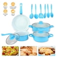 thumbnail image 1 of MDHAND 13-Piece Cookware Set, Sky Blue Kitchen Pots and Pans Set with Glass Lids, Nonstick, Durable Iron Construction, Gift Box Packaging, 1 of 8