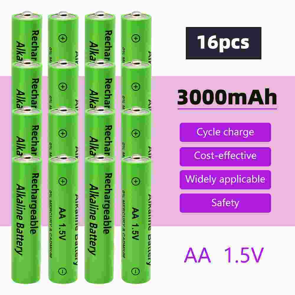 MDHAND 16 1.5V AA rechargeable batteries alkaline rechargeable