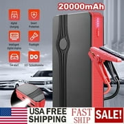 MDHAND Car Jump Starter, 20000mAh Peak 12V Battery Jump Box with Charge Port, Portable Battery Booster Emergency Power Bank with LED Light