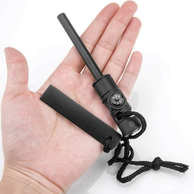 MDHAND 3in1 Fire Starter, 1/2 PCS Magnesium Rod Survival Fire Starter