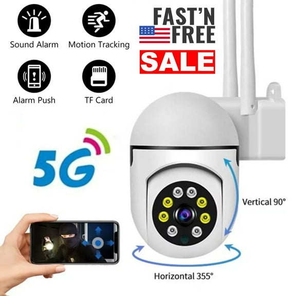 MDHAND 5G Wifi Security Wireless Surveillance Camera,1080P HD Full Color Night Vision Cam for Outdoor Indoor