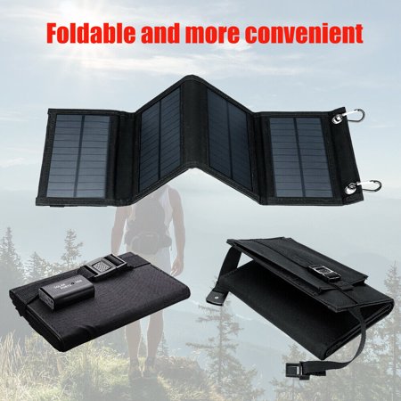 MDHAND 80W Portable Solar Panel Charger for Camping and Outdoor Activities, Black