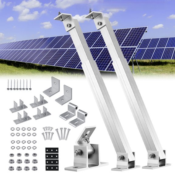 MDHAND Adjustable Solar Panel Mount Brackets, with Foldable Tilt Legs on Any Flat Surface for RV, Roof, Boat, Any Off-Grid Systems