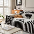 thumbnail image 1 of MDHAND Chenille Sofa Cover, Cat Scratch Resistant Sofa Slipcover, Jacquard Throw for Sofa, All-Season Couch Protector, Wave Edge (180"x 340", Black), 1 of 8
