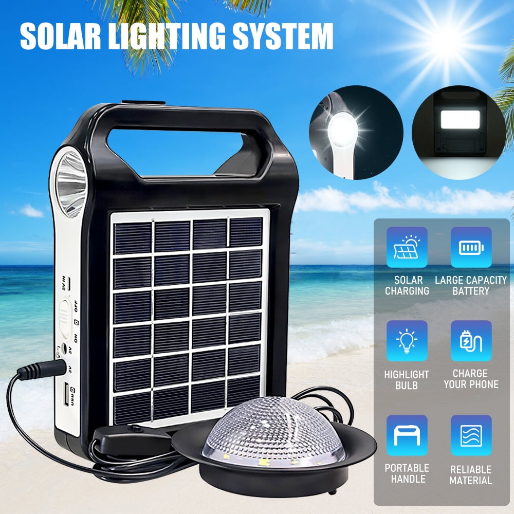 MDHAND Portable Solar Power Generator with 1 Solar Panel - Walmart Business  Supplies, image size:1000x1000
