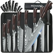 MDHAND Professional Kitchen Chef Knife Set, High-Carbon Stainless Steel Chef Knife Set, 8 Piece Knifes set Ultra Sharp for Very Fast Cutting