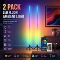 MDHAND RGB Floor Lamp, Bluetooth & Remote Control Corner Light with ...