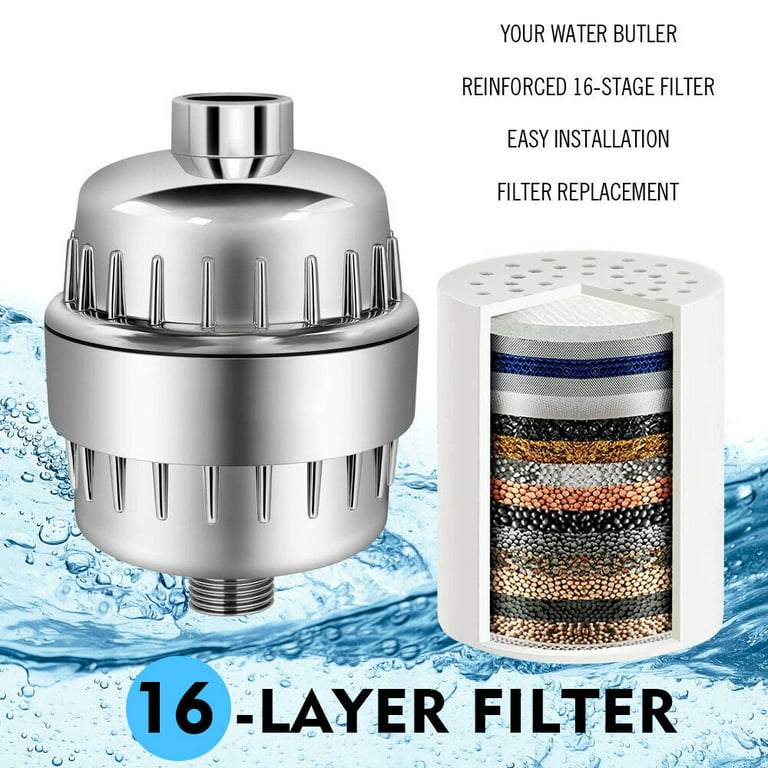 MDHAND Shower Head Water Filter System with 1 Replaceable