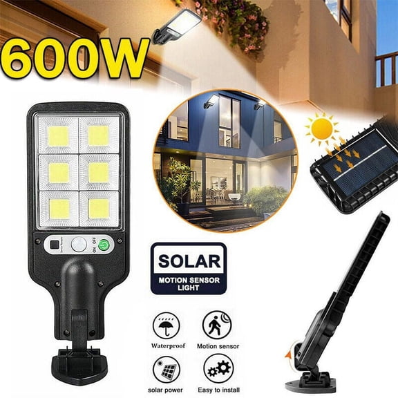 MDHAND Solar Street Lights, Super Bright LED Outdoor Lamp, Security Wall Lamps PIR Motion Sensor with Remote Control Waterproof for Garden Patio Street Basketball Court
