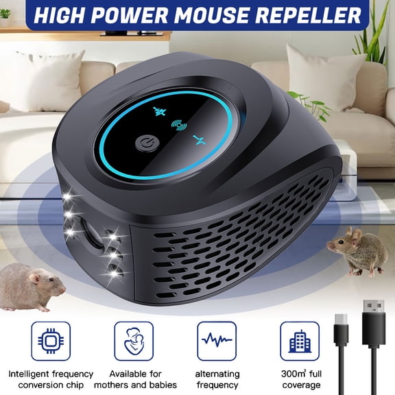 MDHAND Ultrasonic Pest Repeller, 25-65kHz Variable Frequency, 300 Coverage, Smart Chip, Safe for Pets