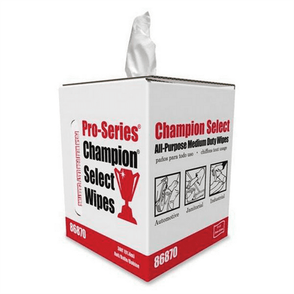 MDI Pro-Series Champion 86870 All Purpose Cleaning Wipes, 300, 12 in L x 9 in W, DRC, White