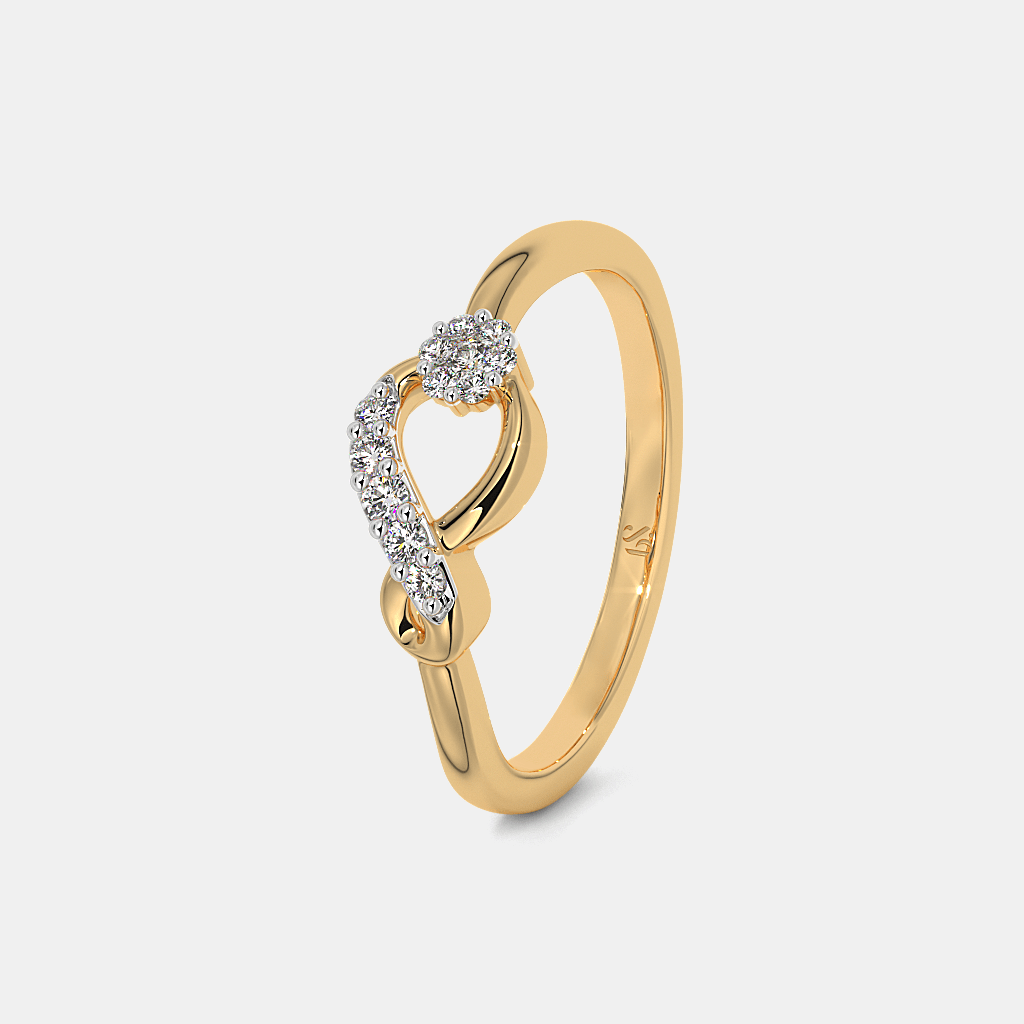 MDK JEWELS Diamond Ring In 18k Yellow Gold 2.28 Gram With 0.078 Diamonds