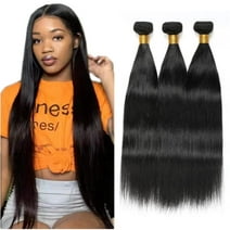 MDL Human Hair Bundles Straight Human Hair Bundles Brazilian Bundles Straight Natural 22 24 26 Inch 3 Bundles Virgin Remy 10A Unprocessed Bundle Human Hair Double Weft Natural Color