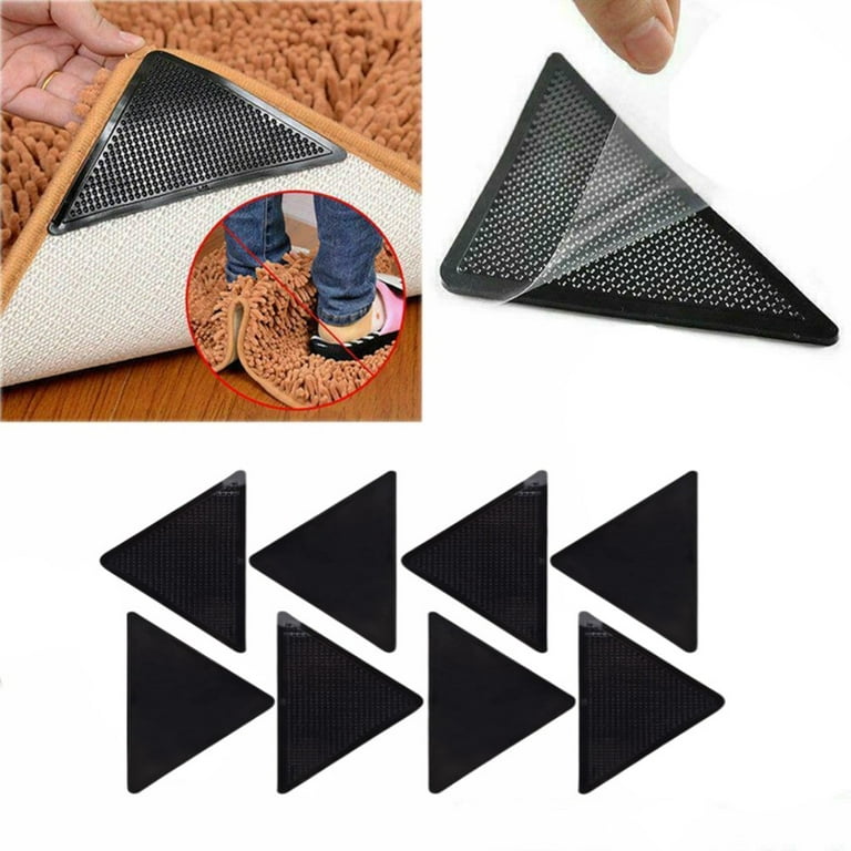 8pcs Rug Tape, Resuable Grippers For Area Rugs, Non-slip Carpet