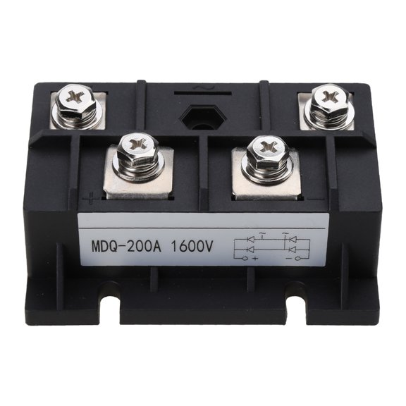 MDQ Single-Phase Diode Bridge Rectifier Module With Radiator 200A 1600V Copper Base High Power AC to for
