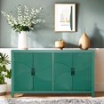 thumbnail image 1 of MDQMD 59'' Carved Green Sideboard,Modern Buffet Cabinet with Storage for Living Room,Fluted Sideboard with Metal Handle Metal Handle, 1 of 8
