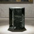 thumbnail image 1 of MDQMD Small Green Marble Side Table,Solid Stone End Table with Hexagonal Shape with Natural Veining,Modern Luxury Side Tables with Polished Finish,Tiny Bedside Tables for Living Room, 1 of 8